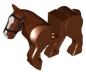 Preview: Inhalt: LEGO Tiere 10352c01pb01 Pferd, rotbraun mit schwarzem Zaumzeug