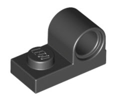 LEGO Sonderplatten 11458 Platte 1x2 mit Pinloch, schwarz
