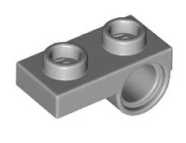 LEGO Platten 18677 Platte 1x2 mit Pin Loch, hellgrau