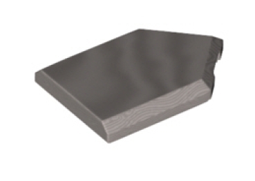 LEGO Fliesen 22385 Fliese 2x3 5-eckig abgeschrägt, mattsilber