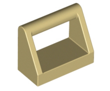 LEGO Fliesen 2432 Fliese 1x2 mit Bügel, beige