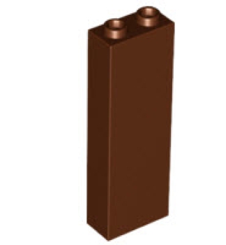LEGO Steine 2454 Stein 2x1x5, rotbraun
