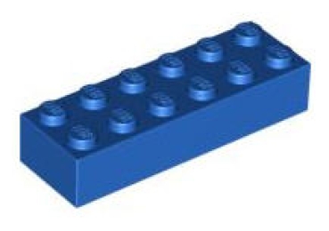 LEGO Steine 2456 Stein 2x6, blau