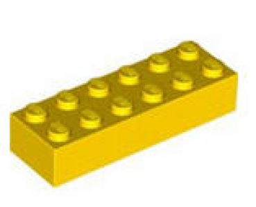 LEGO Steine 2456 Stein 2x6, gelb