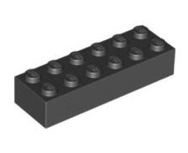 LEGO Steine 2456 Stein 2x6, schwarz