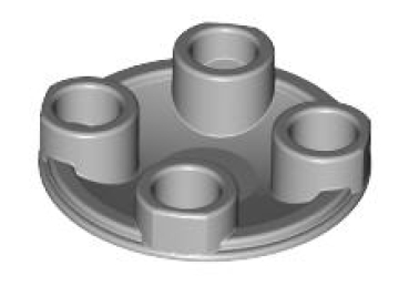 LEGO Platten 2654 Gleitschuh 2x2, hellgrau