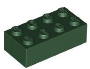 LEGO Steine 3001 Stein 2x4, dunkelgrün
