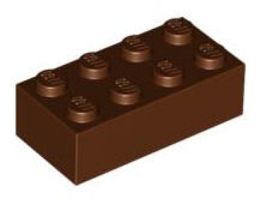 LEGO Steine 3001 Stein 2x4, rotbraun