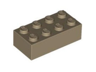 LEGO Steine 3001 Stein 2x4, dunkelbeige