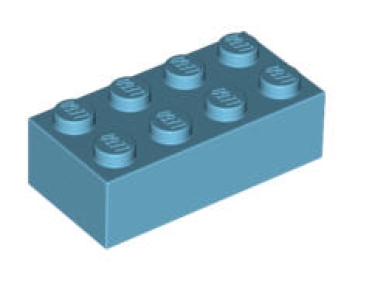 LEGO Steine 3001 Stein 2x4, mittel-azurblau