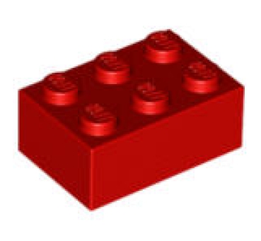 LEGO Steine 3002 Stein 2x3, rot