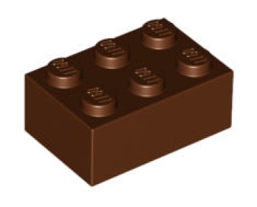 LEGO Steine 3002 Stein 2x3, rotbraun