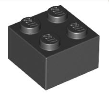 LEGO Steine 3003 Stein 2x2, schwarz