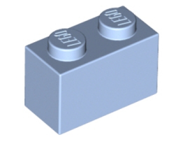 LEGO Steine 3004 Stein 2x1, knallhellblau
