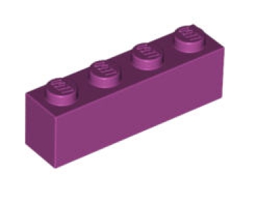 LEGO Steine 3010 Stein 1x4, magentarot
