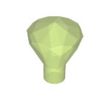 LEGO Gestein 30153 Edelstein mit 24 Facetten, transparent-knallgrün