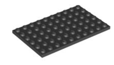 LEGO Platten 3033 Platte 6x10, schwarz