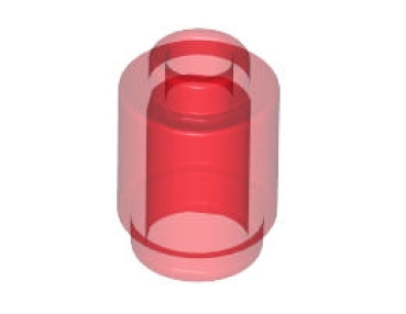 LEGO Steine 3062b Stein rund 1x1, transparent-rot