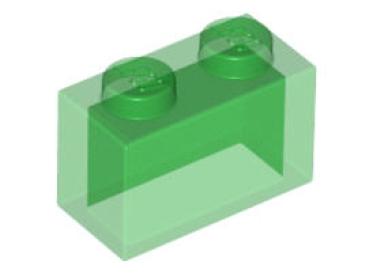 LEGO Steine 3065 Stein 2x1, transparent-grün