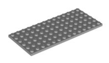 LEGO Platten 3456 Platte 6x14, hellgrau