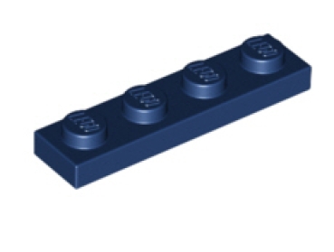 LEGO Platten 3710 Platte 1x4, dunkelblau