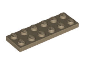 LEGO Platten 3795 Platte 2x6, dunkelbeige
