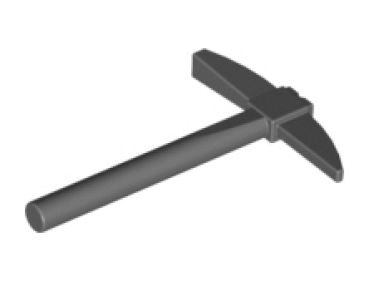 LEGO Minifiguren Zubehör 3841 Spitzhacke, dunkelgrau
