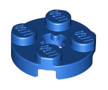 LEGO Platten 4032 Platte rund 2x2 mit Achsloch, blau