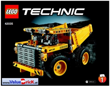 bauanleitung lego technic 42035 Muldenkipper