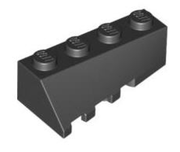 LEGO Sondersteine 43720 Keilstein 2x4 abgeschrägt, rechts, schwarz