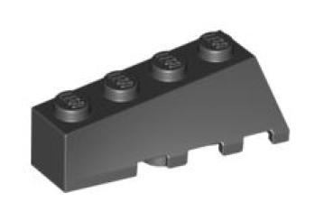 LEGO Sondersteine 43721 Keilstein 2x4 abgeschrägt, links, schwarz