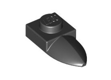 LEGO Sonderplatten 49668 Platte 1x1 mit Zahn, schwarz