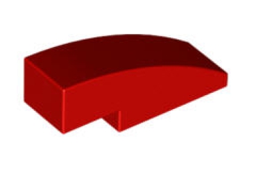 LEGO Schrägsteine 50950 Bogenstein 1x3 ohne Noppen, rot
