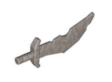LEGO Waffen 60752 Krummsäbel mit Scharten , mattsilber