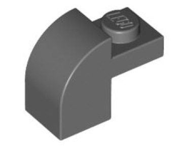 LEGO Sondersteine 6091 Bogenstein 2x1x1 1/3, dunkelgrau