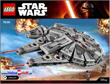 LEGO Star Wars BAUANLEITUNG 75105 Millennium Falcon