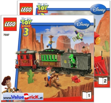 bauanleitung LEGO Toy Story 7597 Eisenbahnjagd im Wilden Westen