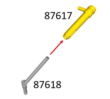 Preview: LEGO Stangen 87618 5L mit Griff, schwarz