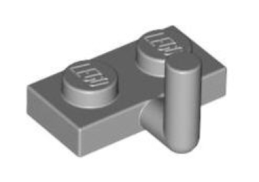 LEGO Sonderplatten 88072 Platte 1x2 mit Haken, hellgrau