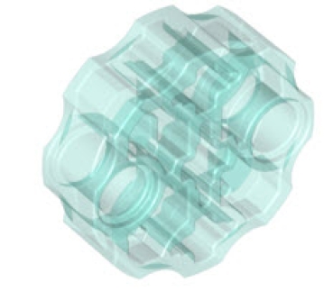 LEGO Technic 98585 Verbinder rund (3 Achse, 2 Pins), transparent-hellblau