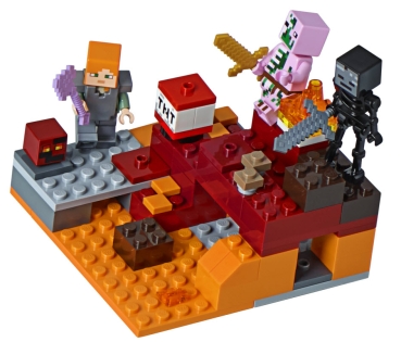 Preview: Inhalt: LEGO Minecraft 21139 Nether-Abenteuer