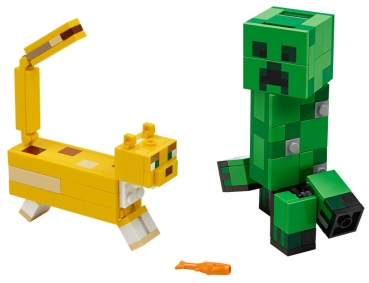 Preview: Inhalt: LEGO Minecraft 21156 BigFig Creeper und Ozelot