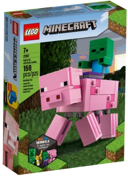 Verpackung: LEGO Minecraft 21157 BigFig Schwein mit Zombiebaby