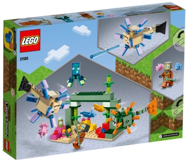 Preview: Box Rückseite: LEGO Minecraft 21180 Das Wächterduell