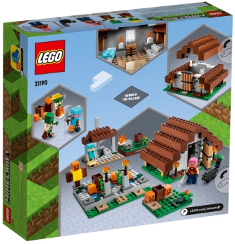 Preview: Box Rückseite: LEGO Minecraft 21190 Das verlassene Dorf
