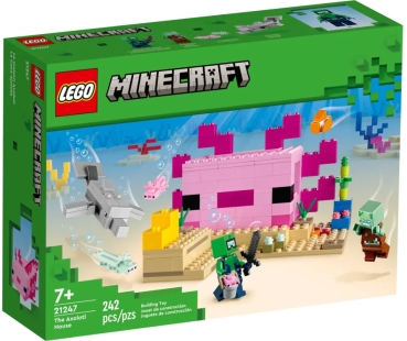 Verpackung: LEGO Minecraft 21247 Das Axolotl-Haus