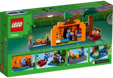 Preview: Box Rückseite: LEGO Minecraft 21248 Die Kürbisfarm
