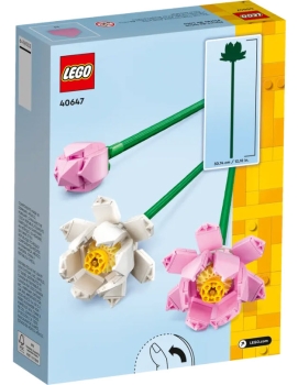Preview: Box Rückseite: LEGO 40647 Lotusblumen