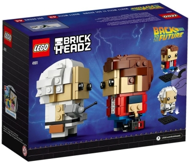 Box Rückansicht: LEGO Brickheadz 41611 Marty McFly und Doc Brown