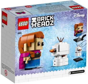 Box Rückansicht: LEGO Brickheadz 41618 Anna und Olaf